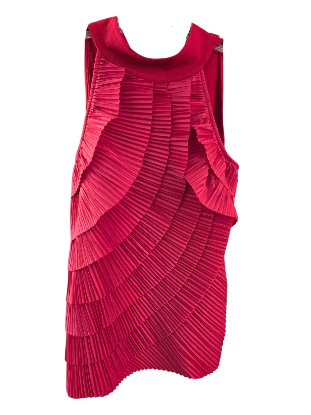 White House Black Market Red Ruffle Halter Top - Size M